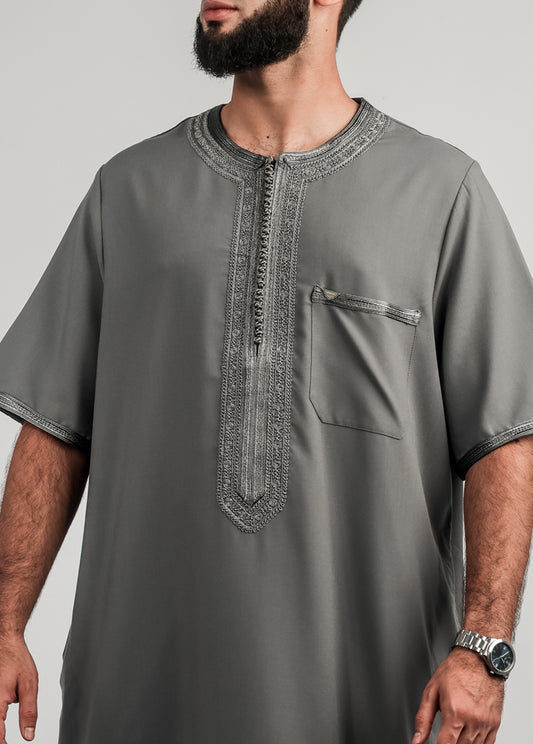 Imaarah Moroccan Thobe Grey - view 2