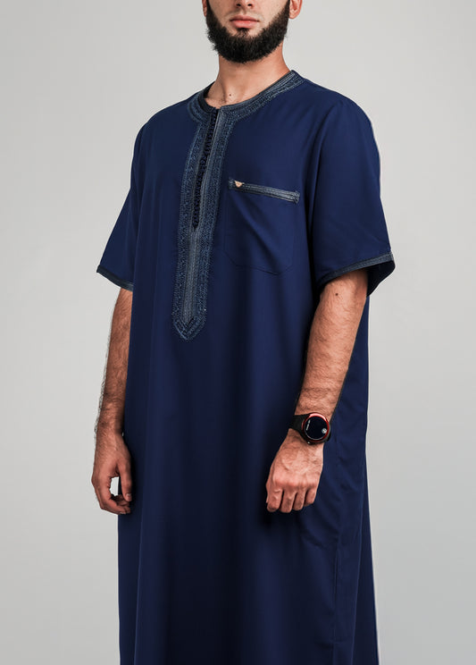 Imaarah Moroccan Thobe Navy - view 2