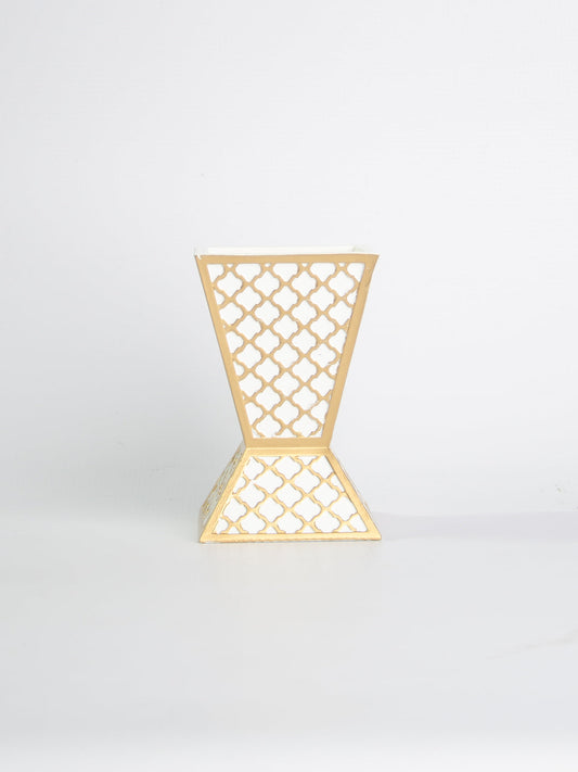 Bakhoor Burner Fancy White and Gold OB9470