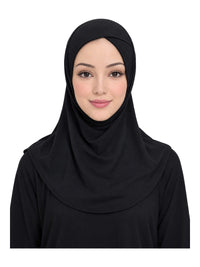 Imaarah Sports Hijab, black, front view on model