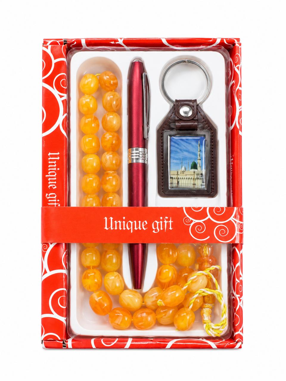 Pen Tasbeeh and Key Chain Set, close view of the set