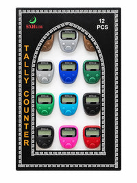 LED Finger Ring Counter Gift Box 12 Piece TSB2024, Black