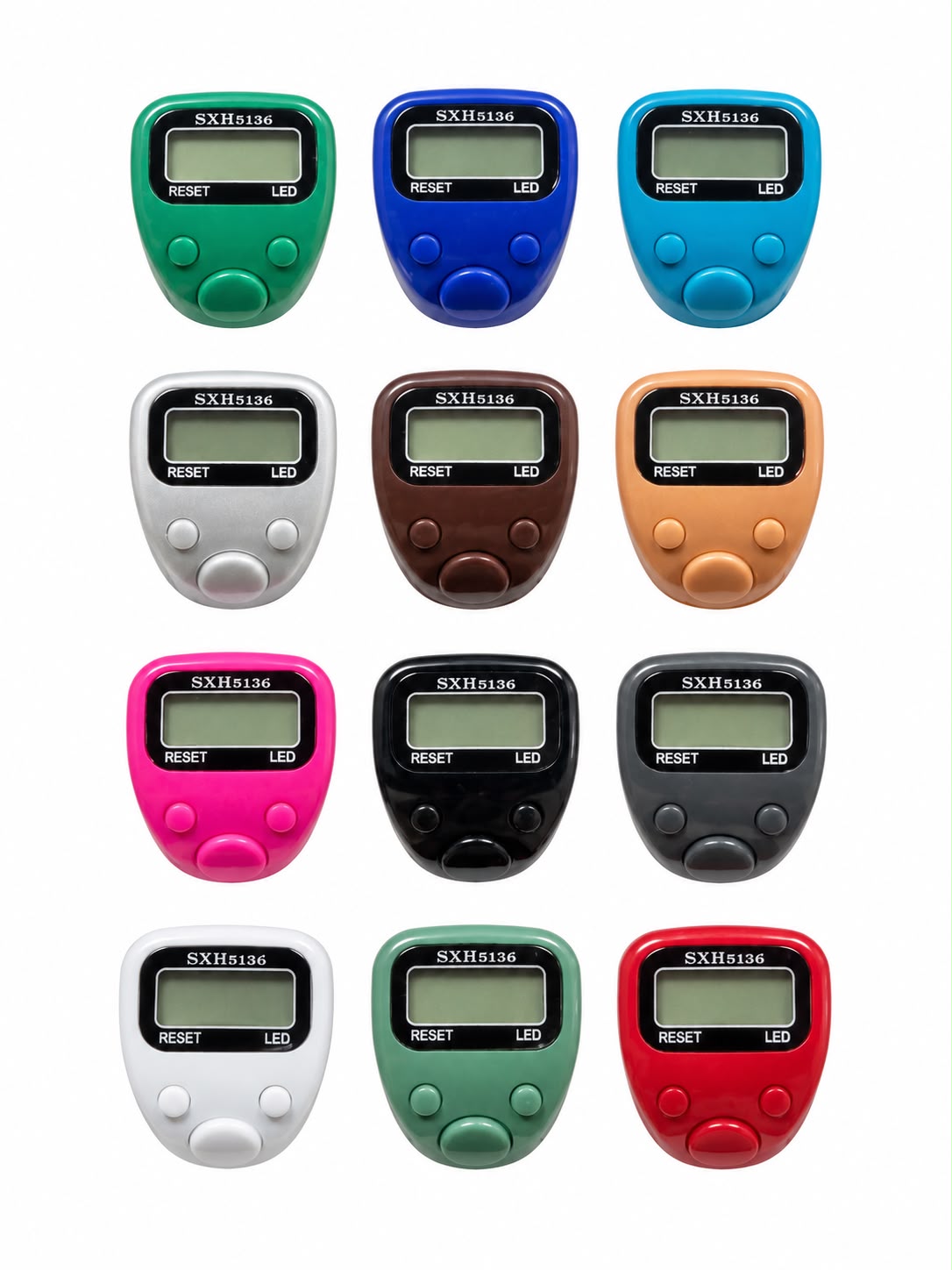 LED Finger Ring Counter Gift Box 12 Piece TSB2024