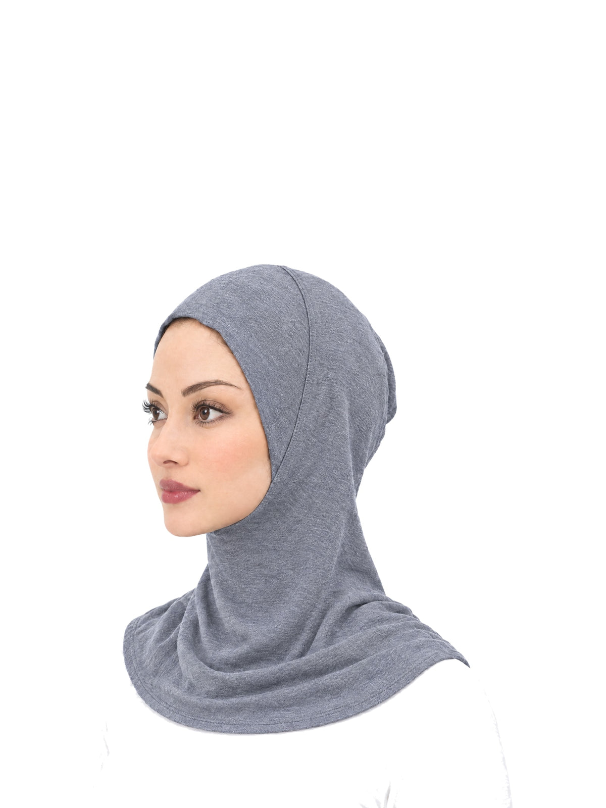Imaarah Ninja Hijab in Grey, other side view