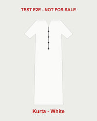 E2E Test Short Sleeve Kurta in white, front view