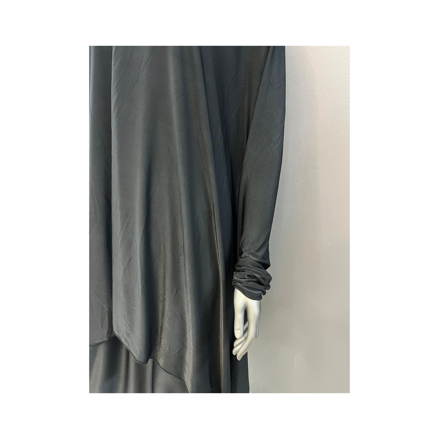 Ladies Knee Length salah Burkha With Sleeve - view 3