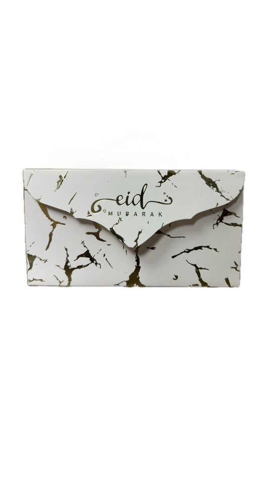 Eid Mubarak Envelopes White & Gold 10pck