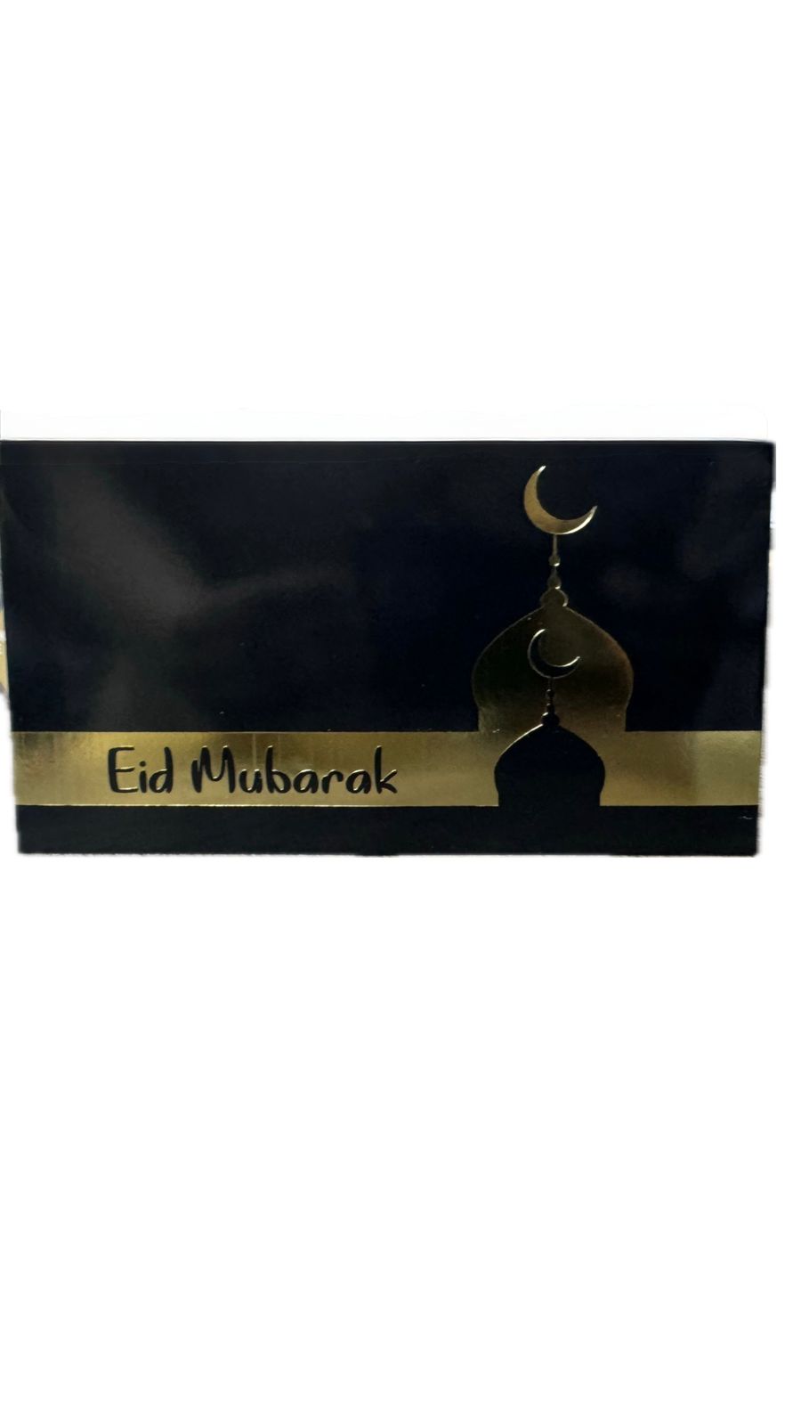 Eid Mubarak Envelopes Black & Gold 10pck