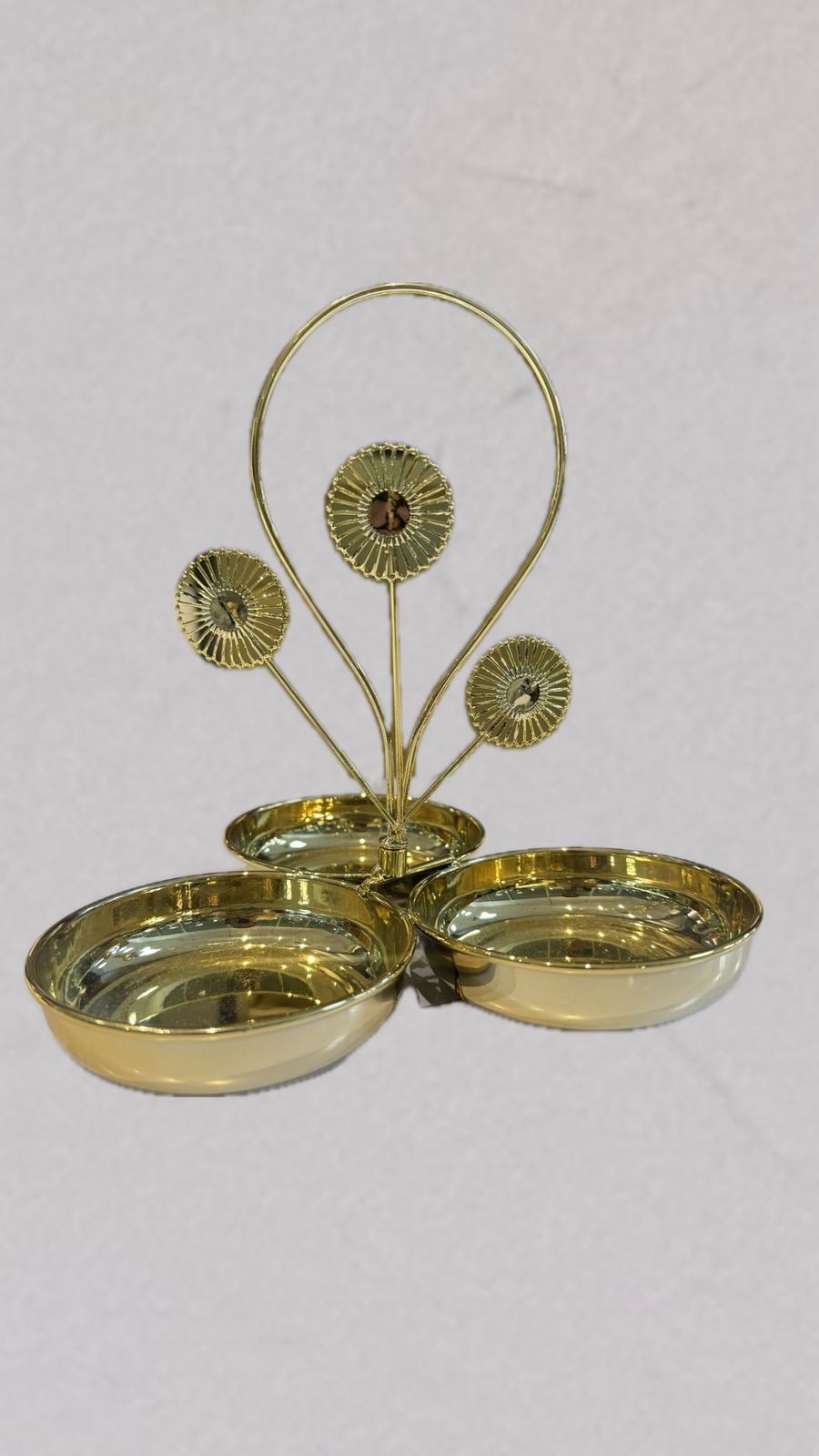 Gold Metal Tray Stand (XKD394) - view 2