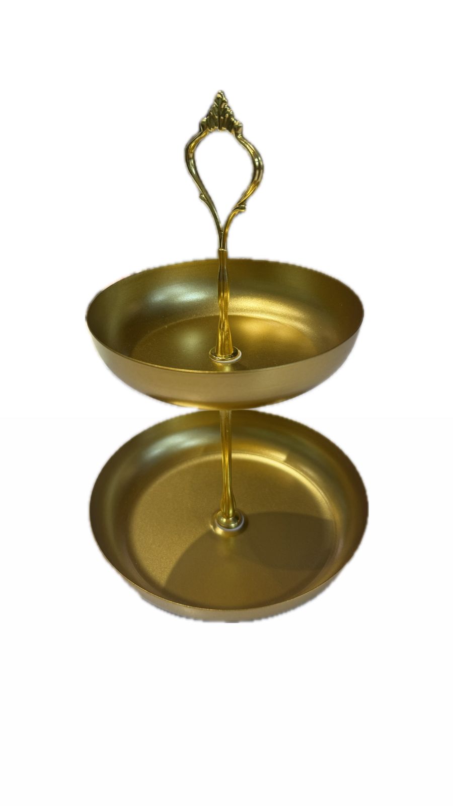 Gold Metal Cake Stand 2tier (XKD508) - view 2