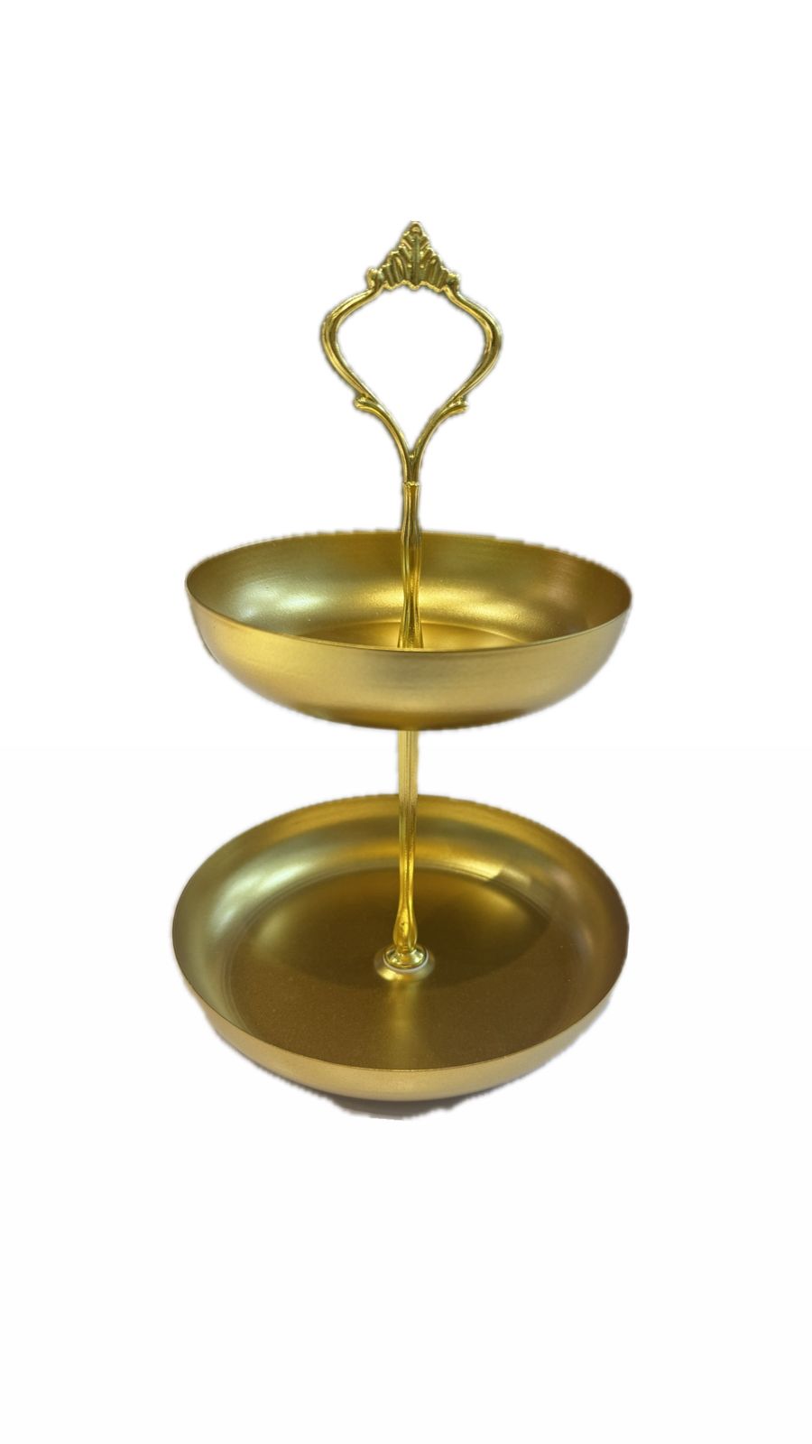 Gold Metal Cake Stand 2tier (XKD508) - view 3