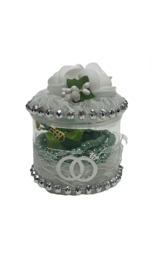 Finger Counter & Tasbeeh Gift Set – Cylinder Box Edition