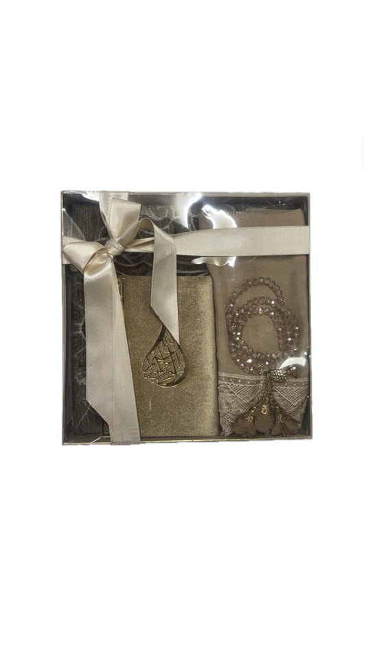 Musallah , Tasbeeh & Ladies Scarf with Quran Gift set