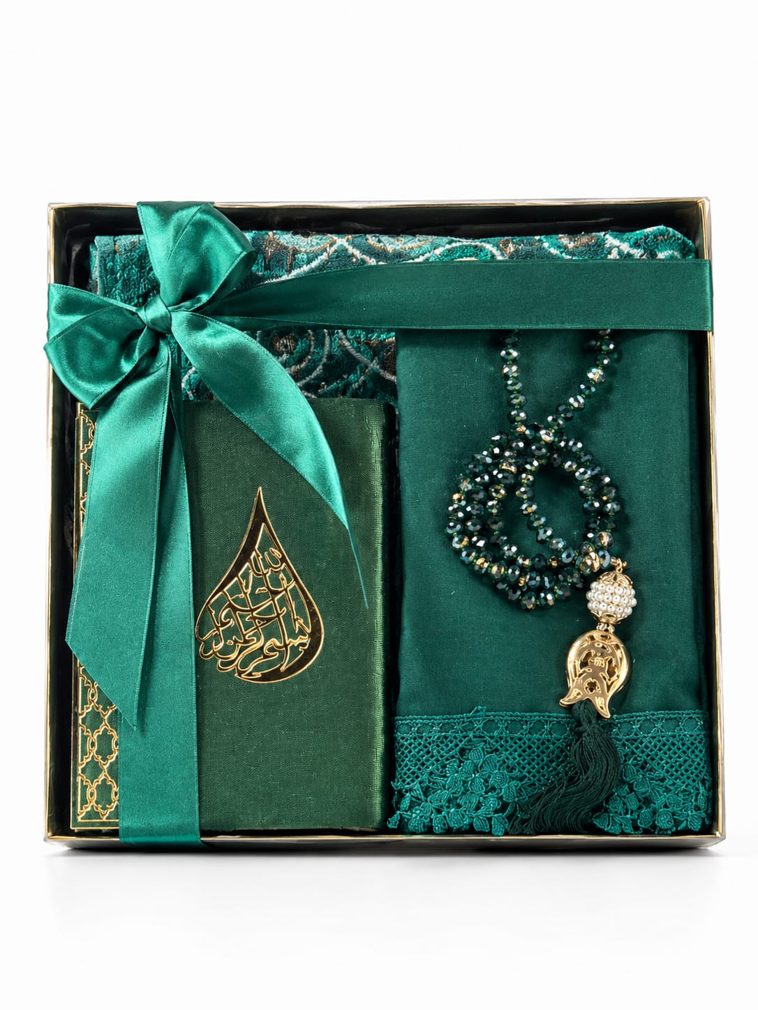 Musallah , Tasbeeh & Ladies Scarf with Quran Gift set