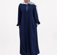 Ladies Airflow Abaya with Zip and Pocket