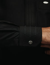 Amaani Hubb Nikah Thobe, Black, cuff detail