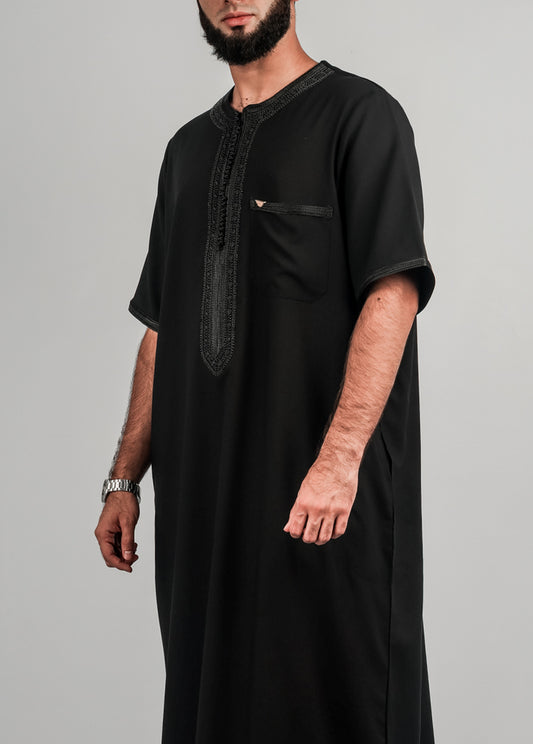 Imaarah Moroccan Thobe Black