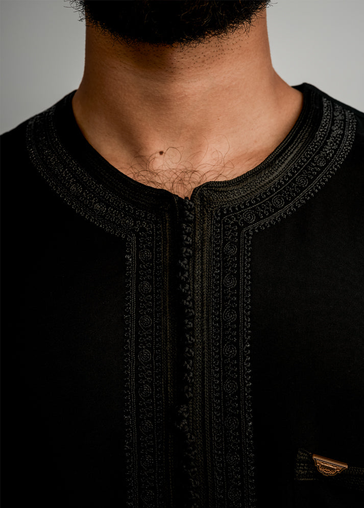 Imaarah Moroccan Thobe Black - view 3