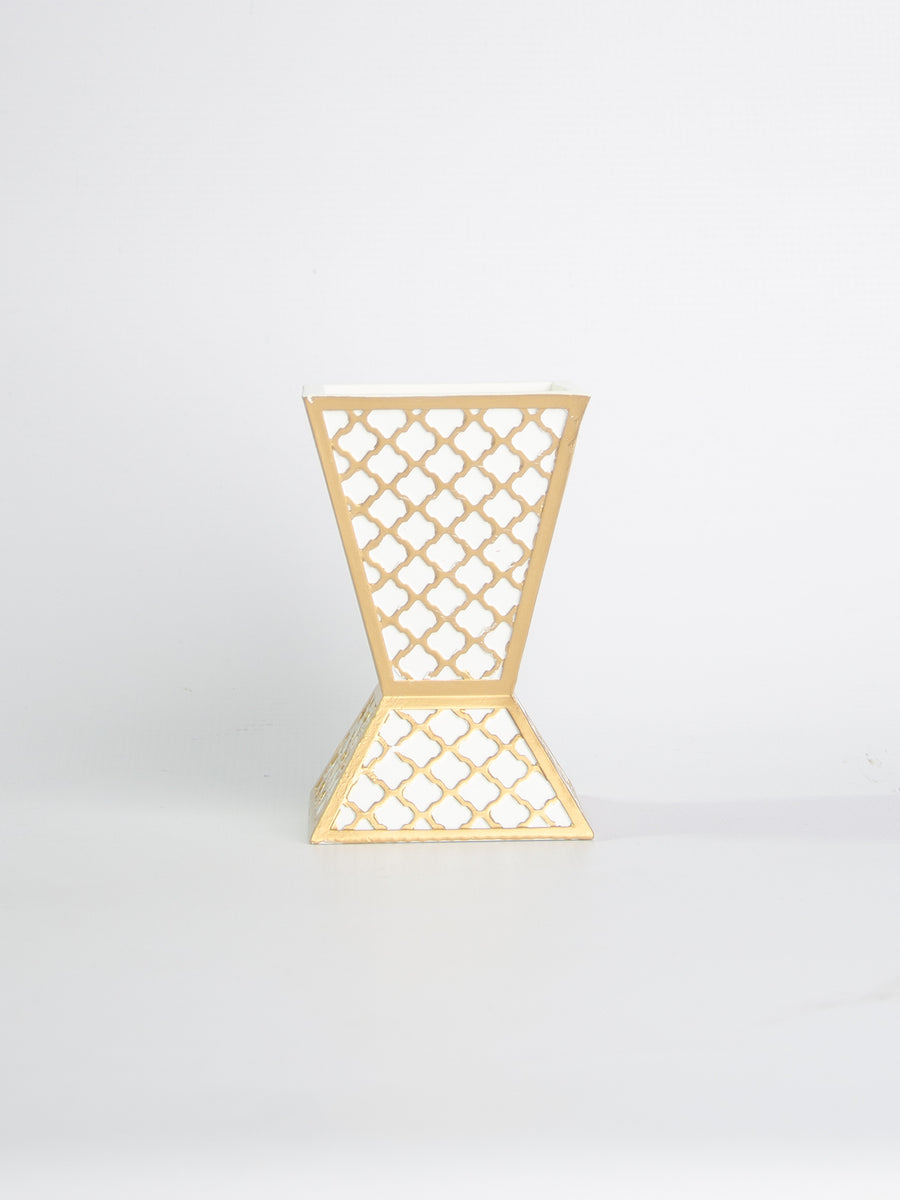 Bakhoor Burner Fancy White & Gold OB9470