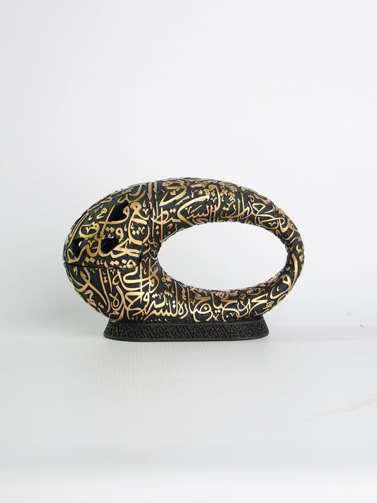 Bakhoor Burner Fancy Black & Gold OB9478