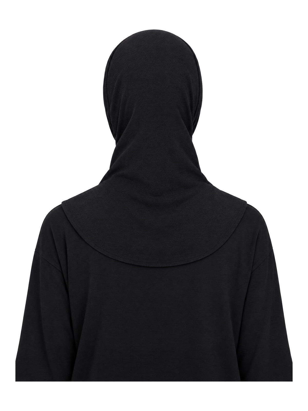 Imaarah Sports Hijab, black, back view on model