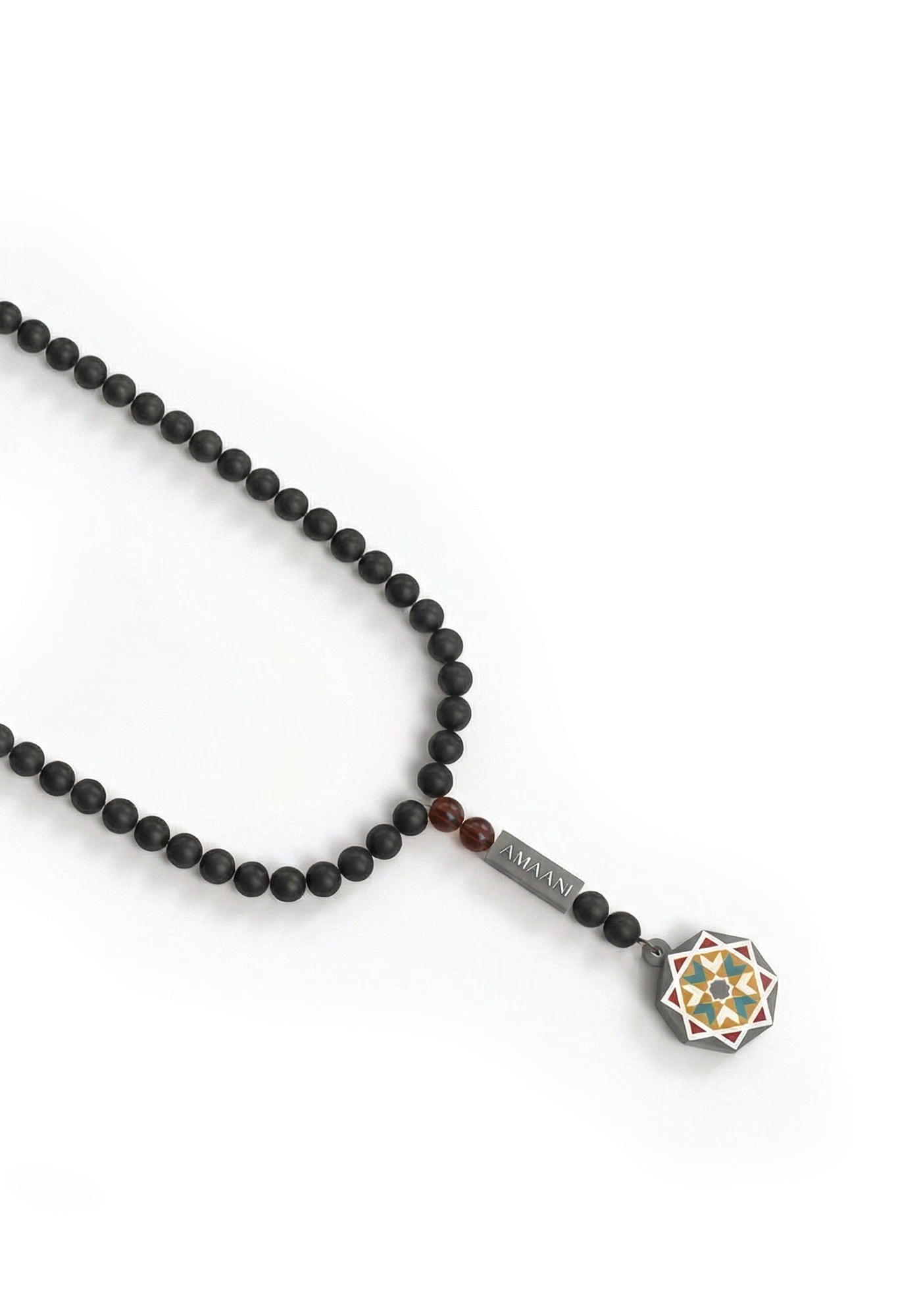 Amaani 99 Bead Tasbeeh, beads and geometric pendant