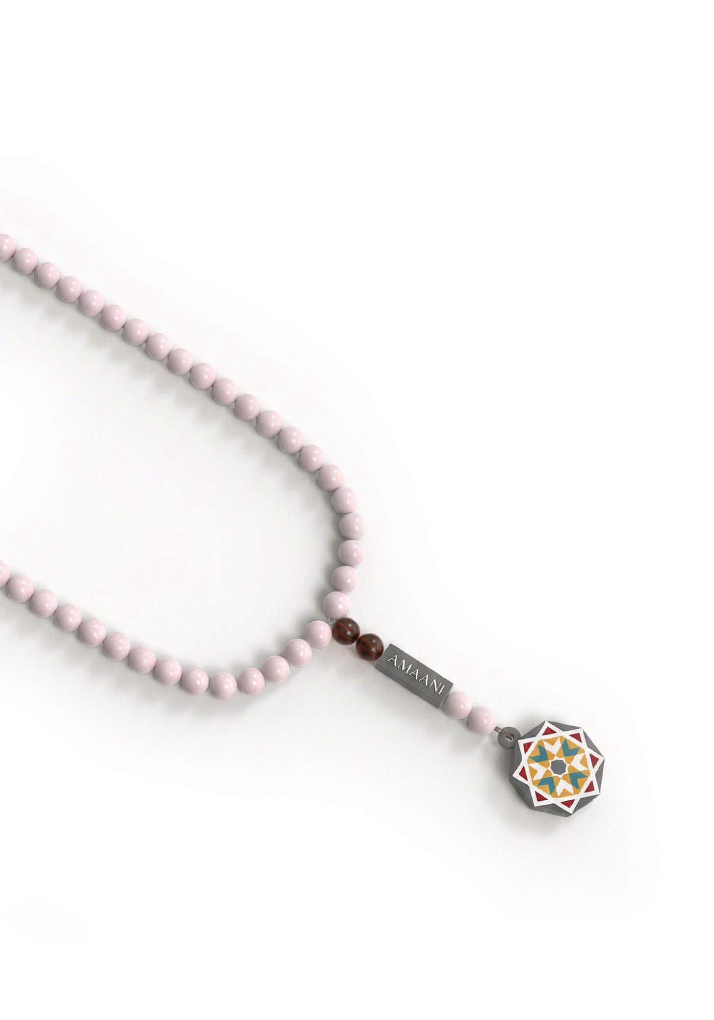 Amaani 99 Bead Tasbeeh, beads and geometric pendant