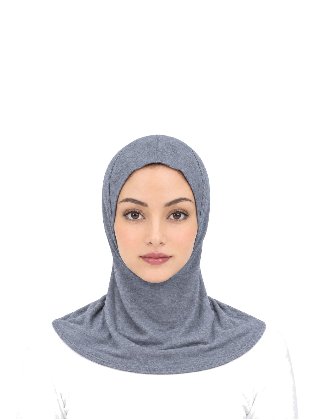 Imaarah Ninja Hijab in Grey, front view