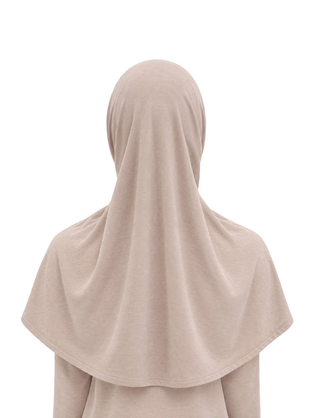 Imaarah Short Burqah with Undercap, Beige, back view