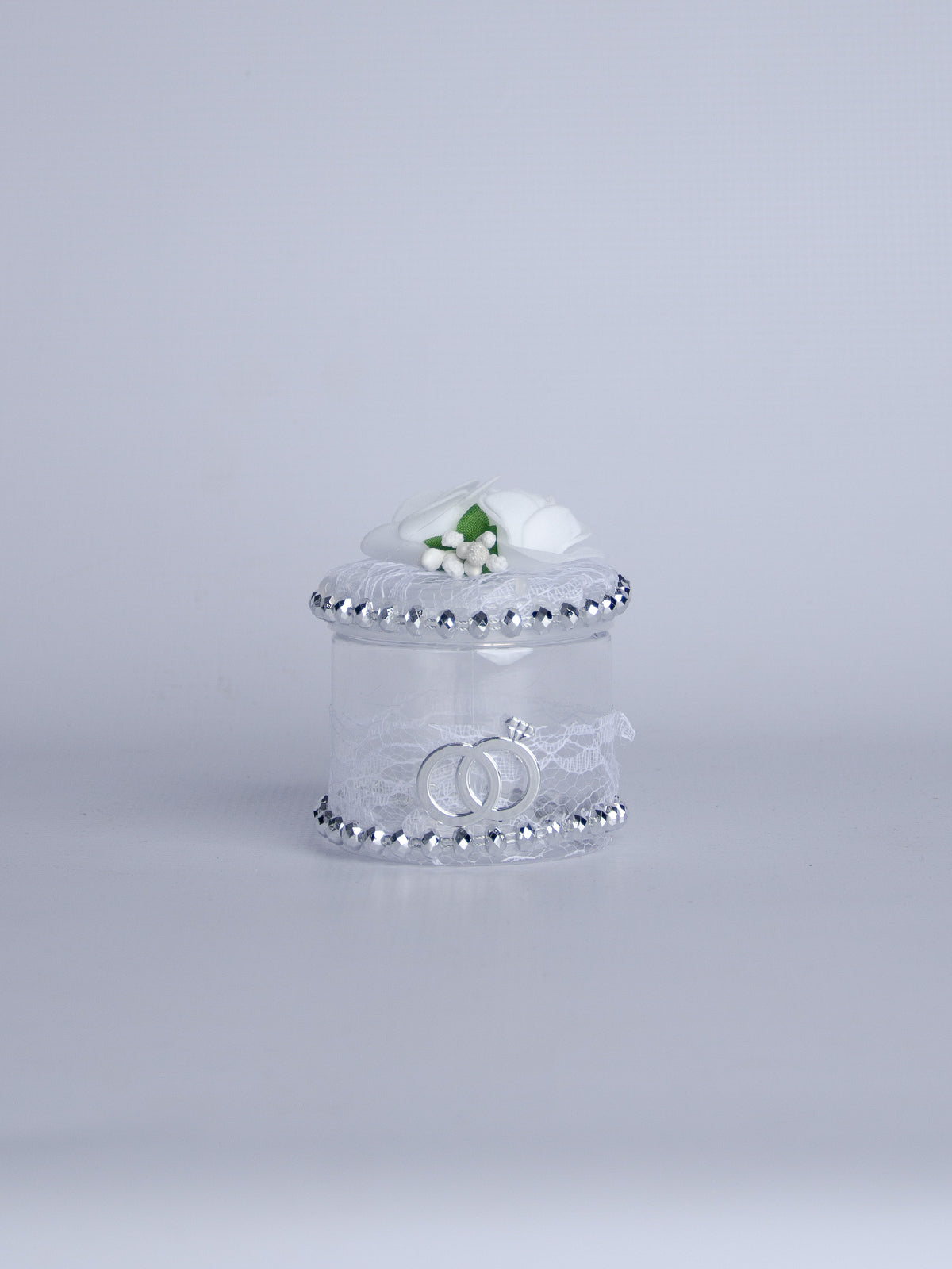 White Jar With Flower 12 Pack