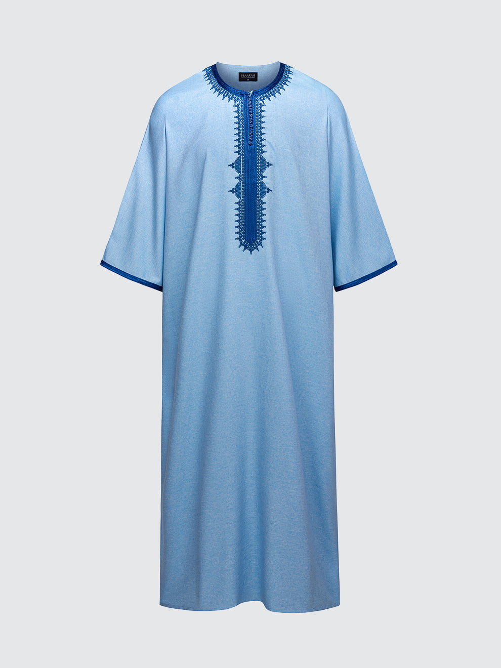Imaarah Moroccan 3/4 Short Sleeve Thobe Sky Blue