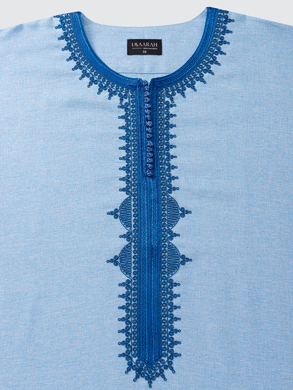 Imaarah Moroccan 3/4 Short Sleeve Thobe Sky Blue - view 3