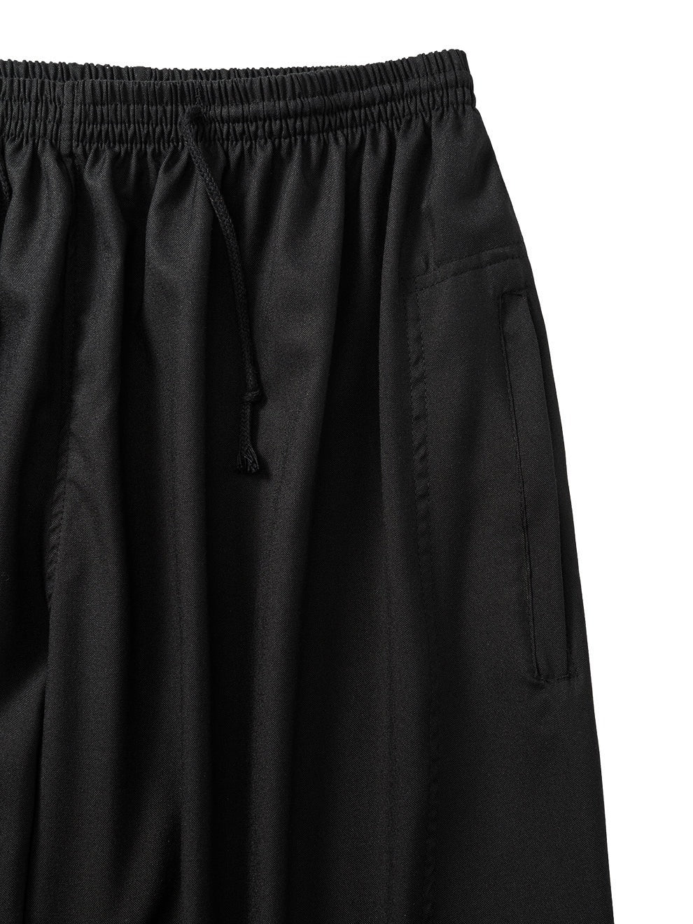 Black Moroccan thobe and pants set, pants detail