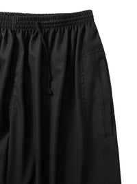 Black Moroccan thobe and pants set, pants detail
