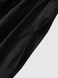 Black Moroccan thobe and pants set, pants pocket detail