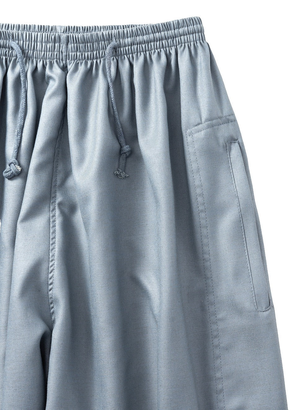 Slate Blue Moroccan thobe and pants set, pants detail