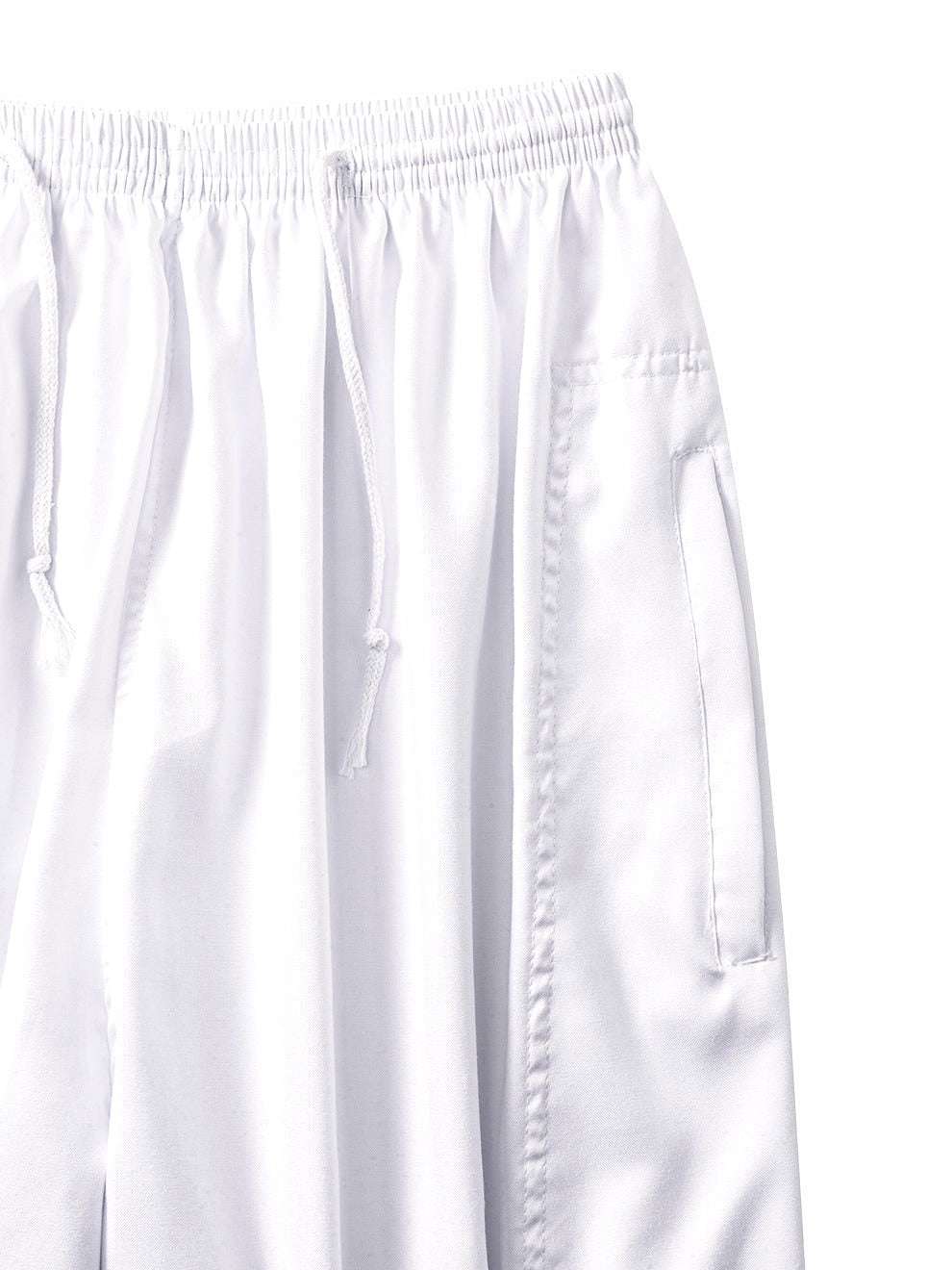 White Moroccan thobe and pants set, pants detail