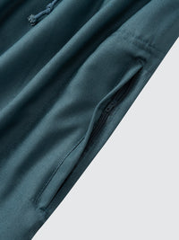 Emerald Green Moroccan thobe and pants set, pants pocket detail