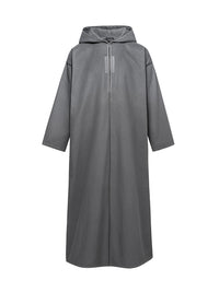 Charcoal grey Moroccan winter djellaba, front view