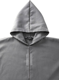 Charcoal grey Moroccan winter djellaba, the hood