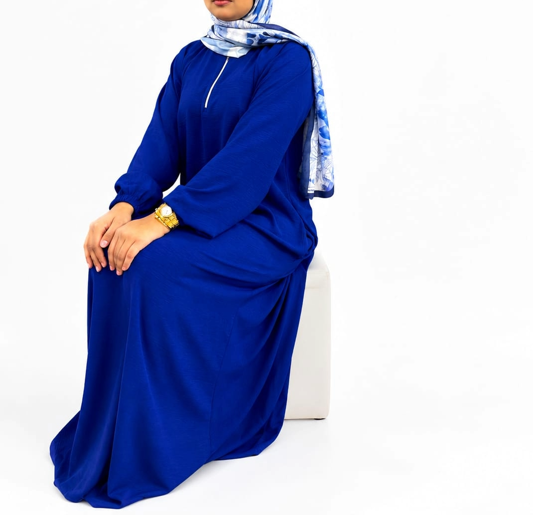 Ladies Airflow Abaya with Zip and Pocket