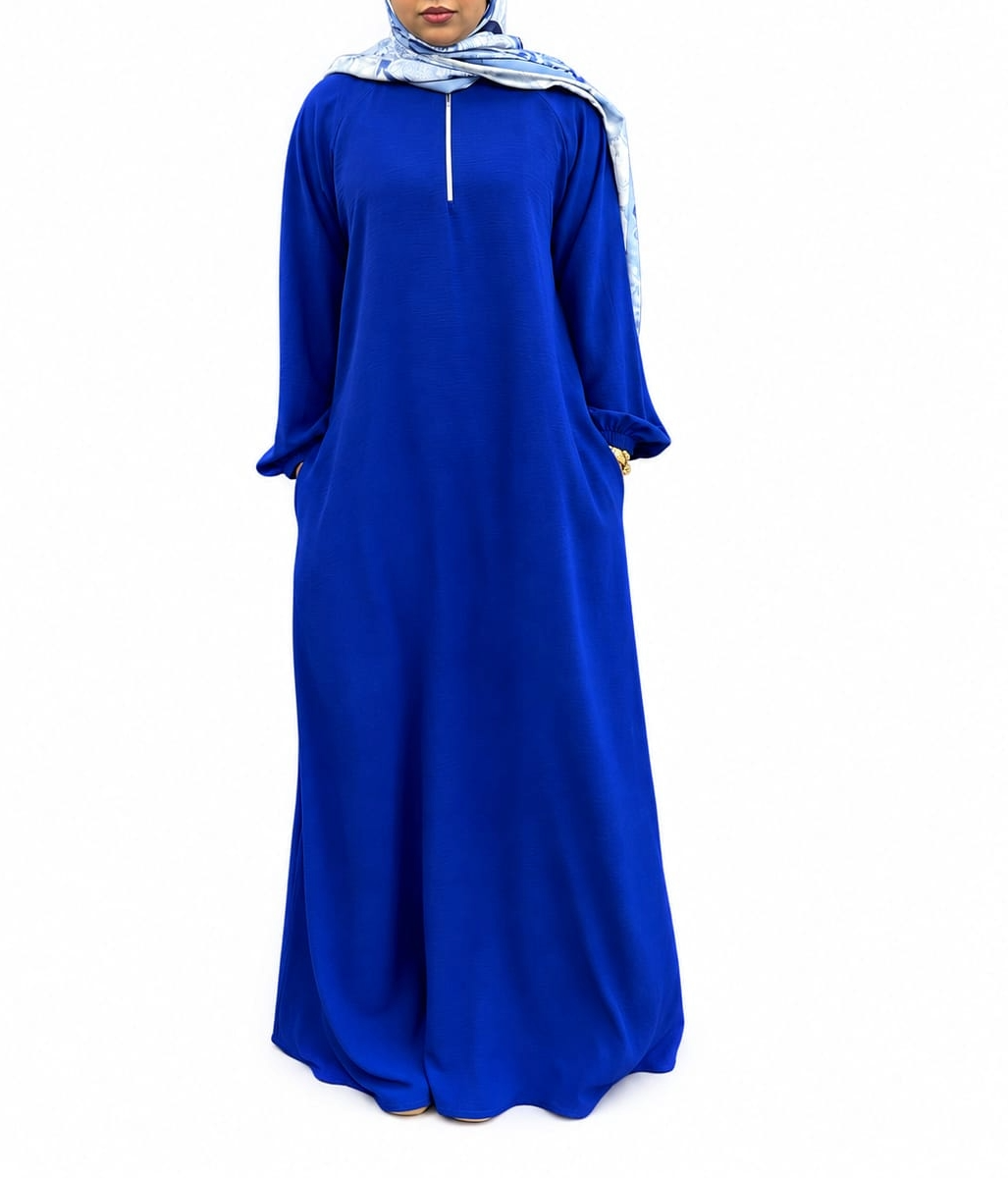 Ladies Airflow Abaya with Zip and Pocket