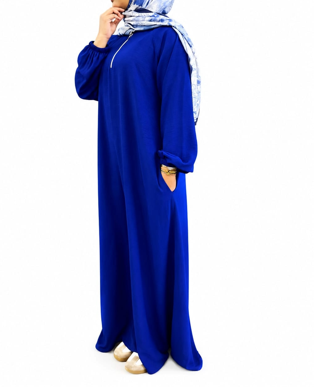 Ladies Airflow Abaya with Zip and Pocket