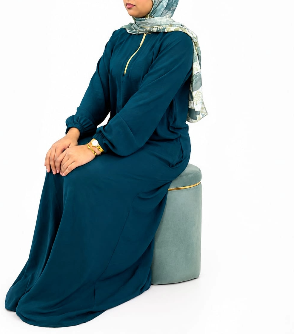 Ladies Airflow Abaya with Zip and Pocket