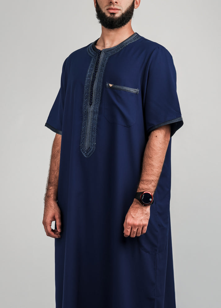 Imaarah Moroccan Thobe Navy - view 2