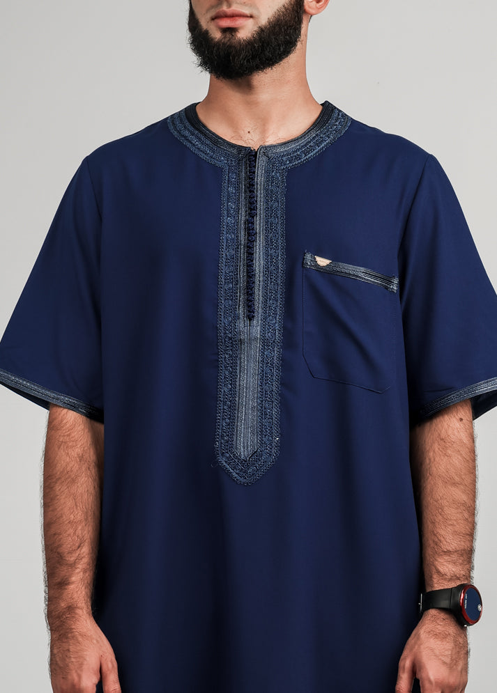 Imaarah Moroccan Thobe Navy - view 3