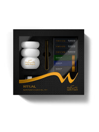Sakinah Bakhoor Burner Kit, Noor design in white, bakhoor burner gift set with charcoal, tongs and six Amaani bakhoor samples, Cii Stores South Africa