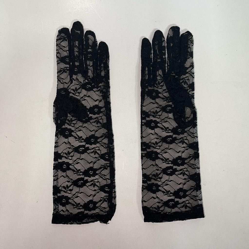 Ladies Lace Black Gloves - view 4