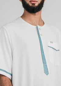 Imaarah Short Sleeve Thobe White - view 3