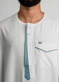 Imaarah Short Sleeve Thobe White - view 4